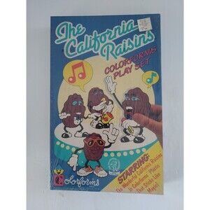 Vintage California Raisins 17 Piece Colorforms Band playset #718 Band Set NEW